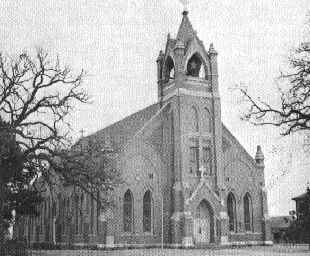 Photo of the St. Mary's Catholic Church in Bremond Texas (completed in 1908)