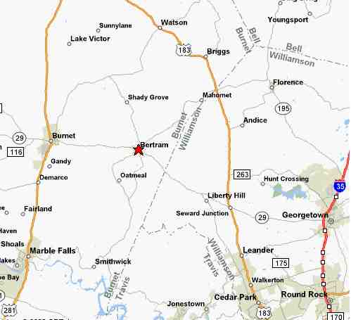 Map of the Bertram area