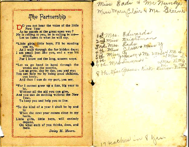 Photo of Hamilton Chapel Booklet, pages 9,10 (1927)