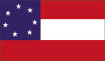 Photo of the Texas Confederate flag that flew over Houston between 1861 and 1865